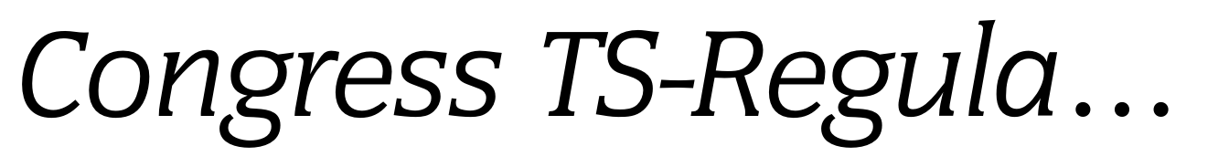 Congress TS-Regular Italic